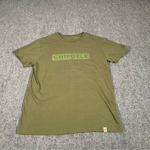 Chipotle Shirt Women’s Medium Olive Green Casual Summer Foody Advertisement